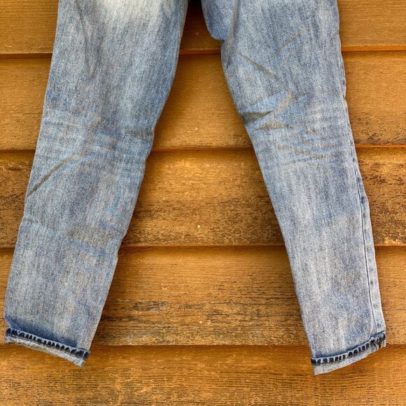 GAP Sexy Boyfriend Fit Embroidered Flowers Blue Jeans Size 6/28 - Picture 9 of 12